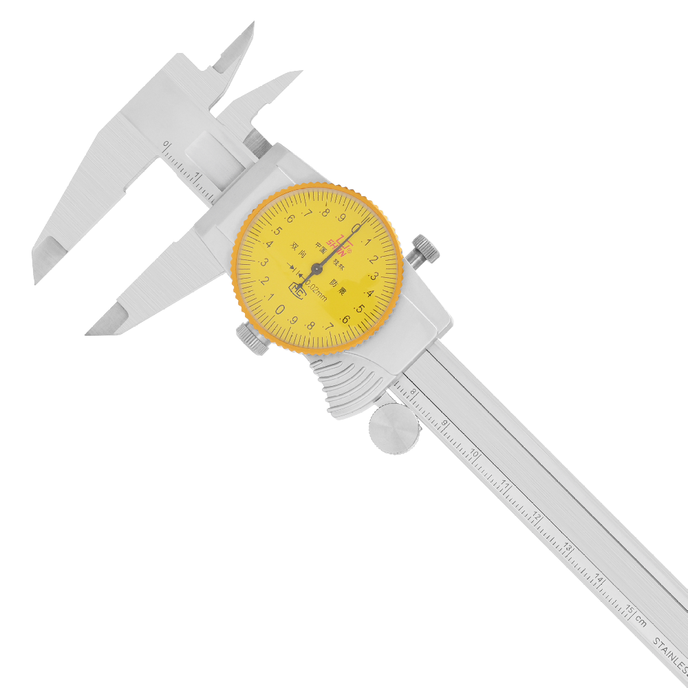 桂林桂量金属罩壳带表卡尺(双向防震)