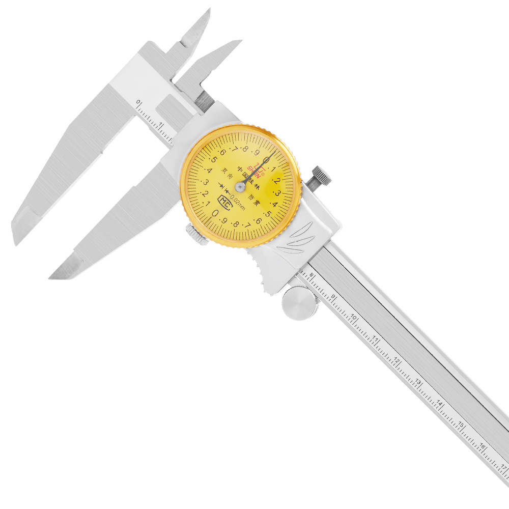 桂林桂量金属罩壳带表卡尺(双向防震)