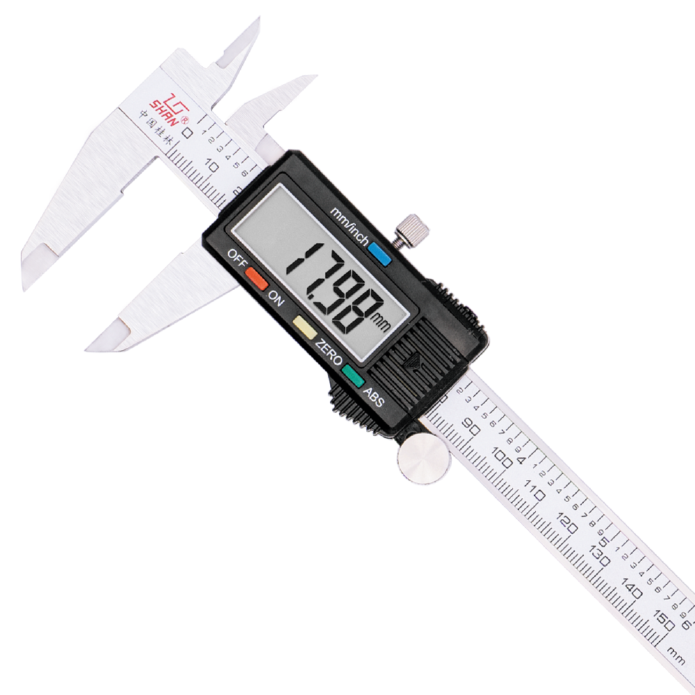 桂林桂量ABS四按键超大屏数显卡尺